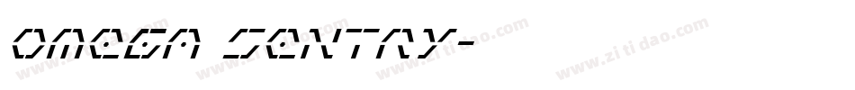 Omega Sentry字体转换
